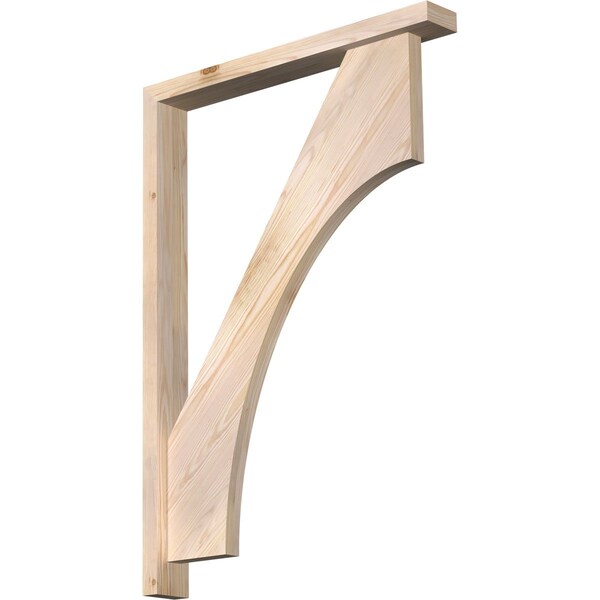 Ekena Millwork Westlake Block Smooth Bracket w/ Offset Brace, Douglas Fir, 3 1/2"W x 28"D x 40"H BKT0402X28X40WTL05SDF - main